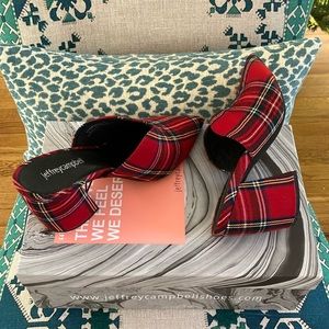 Jeffrey Campbell “Complete Plaid” Mules 🎄